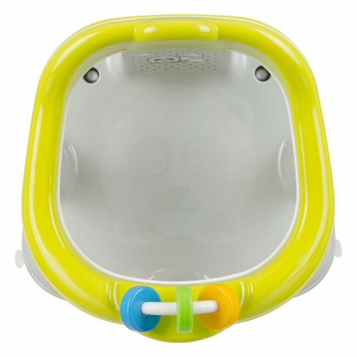 Scaun de baie pentru bebe, cu jucarii, Antiderapant, Panda, Gri cu verde [2]