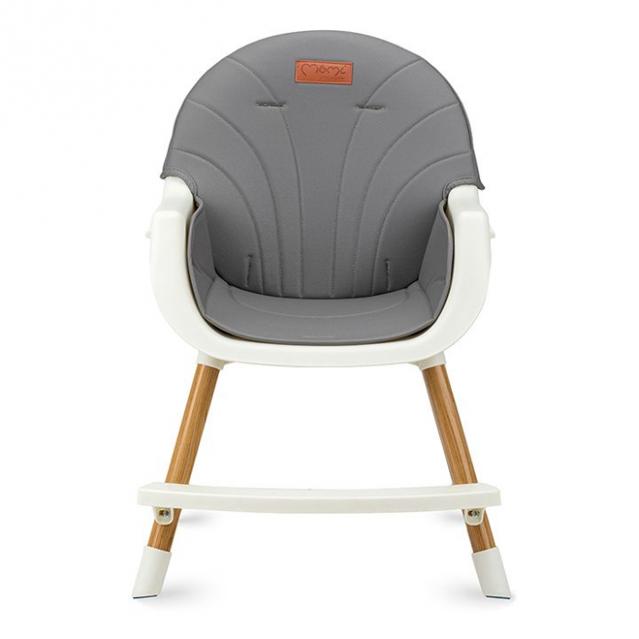 Scaun de masa copii Momi Flovi, Piele ecologica, Dark Grey [5]