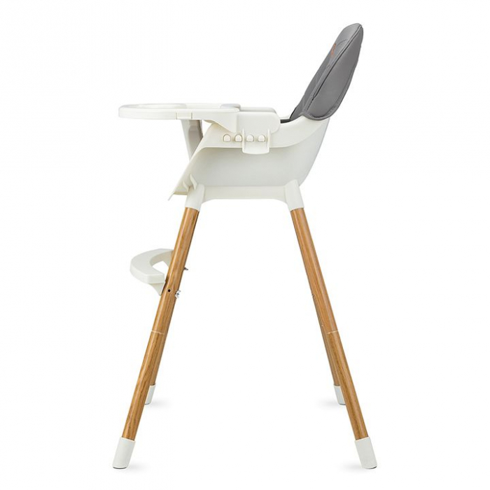 Scaun de masa copii Momi Flovi, Piele ecologica, Dark Grey [3]