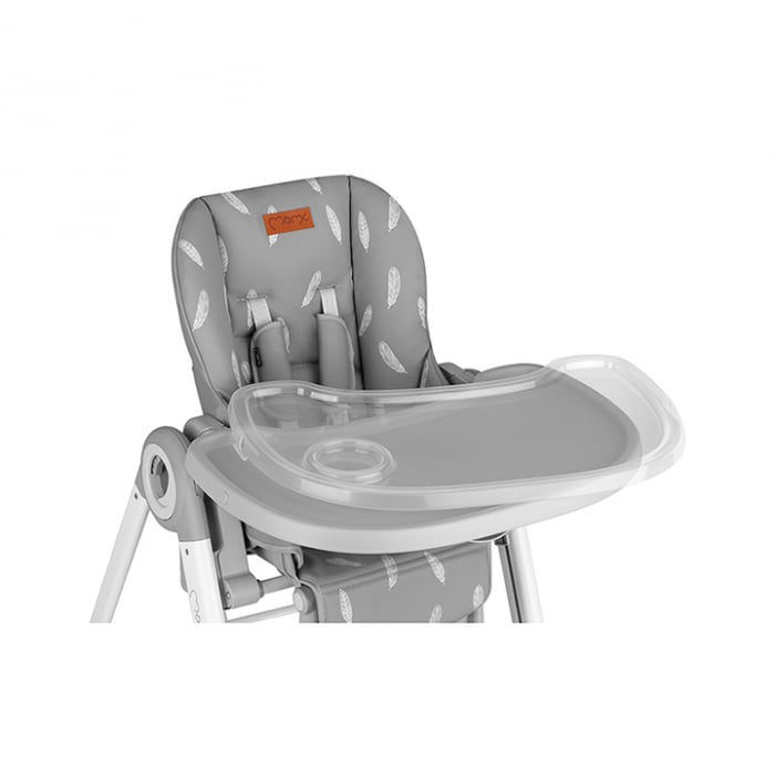 Scaun de masa copii Momi Luxuria, Piele ecologica, Dark Grey [5]