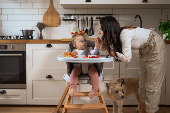 Scaun de masa rotativ, Momi Woodi - Navy Blue [4]