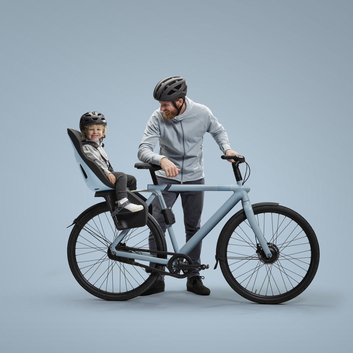 Scaun pentru copii, cu montare pe bicicleta in spate - Thule Yepp Nexxt 2 Maxi Frame mounted Aquamarine Blue [4]
