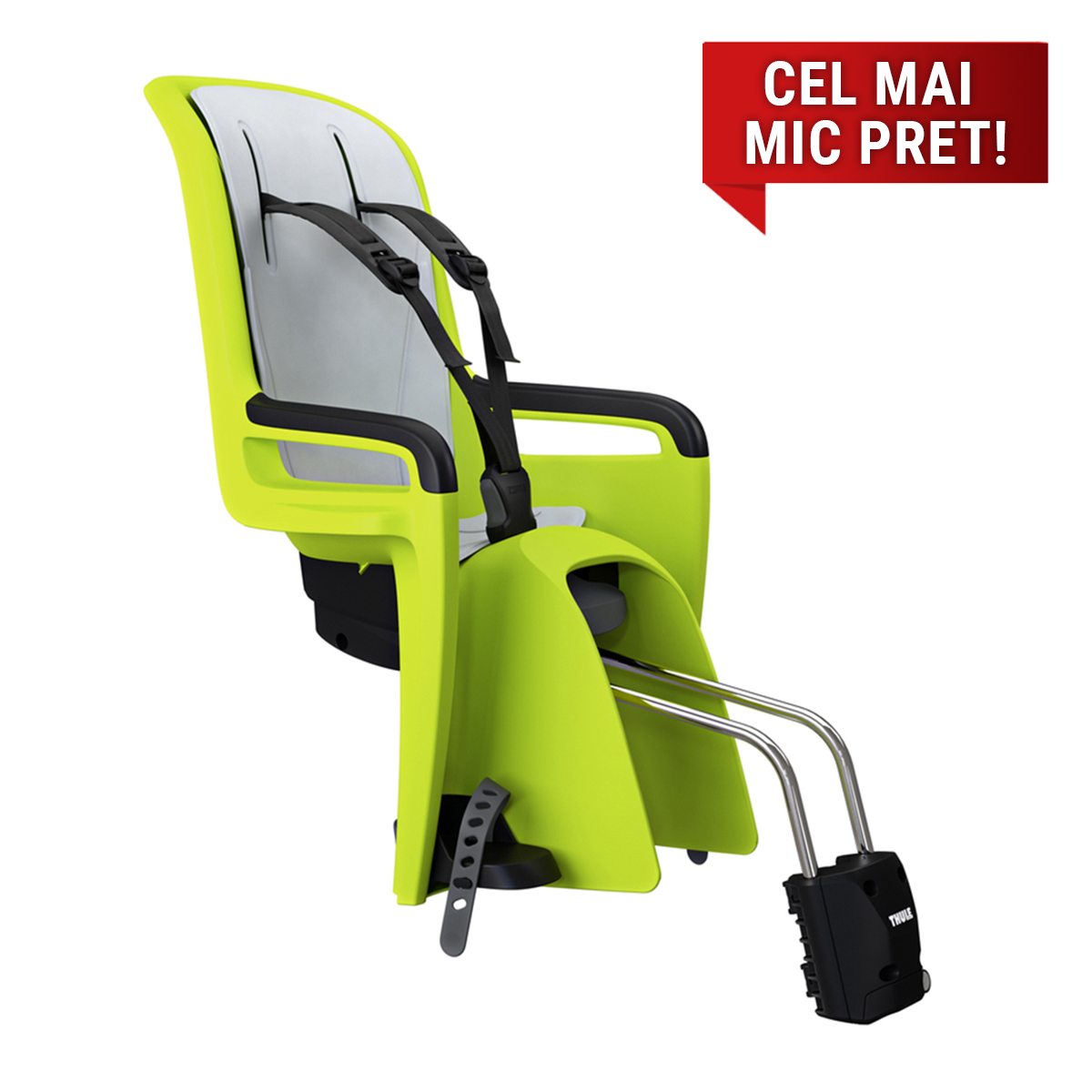 Scaun pentru copii, Thule RideAlong2 Zen Lime Green, cu montare pe bicicleta in spate [6]