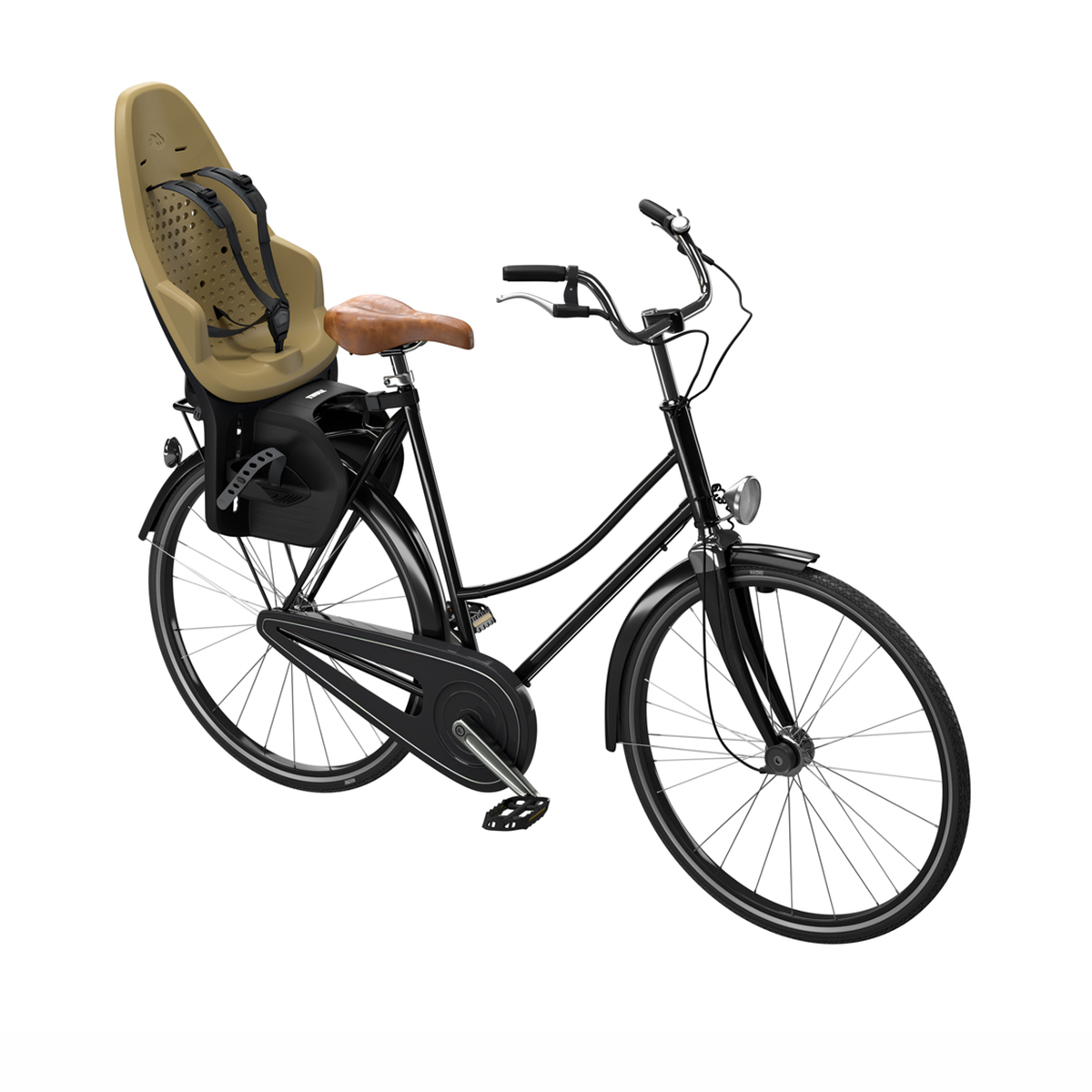 Scaun pentru copii, Thule Yepp 2 Maxi Fennel Tan Rack mounted, cu montare pe bicicleta in spate [2]