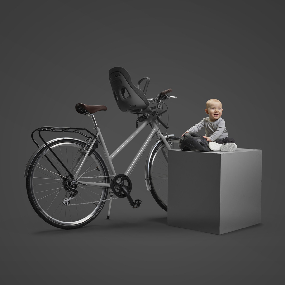 Scaun pentru copii, Thule Yepp Nexxt 2 Mini Midnight Black, cu montare pe bicicleta in fata [5]