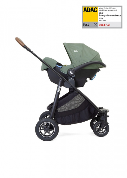 Joie - Scoica auto i-Snug 2 cu tetiera reglabila, 40-75 cm, Laurel, testata ADAC si certificata R129 [5]