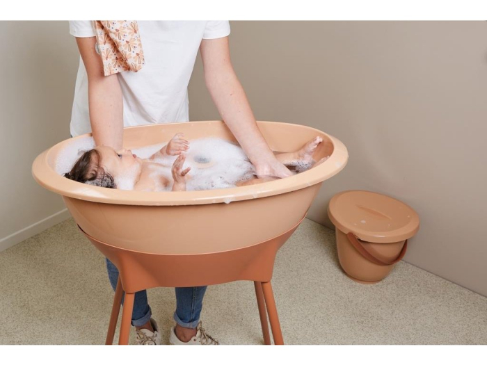 Scutec din muselină 110x110 cm Luma – Flowerfever Nude [3]