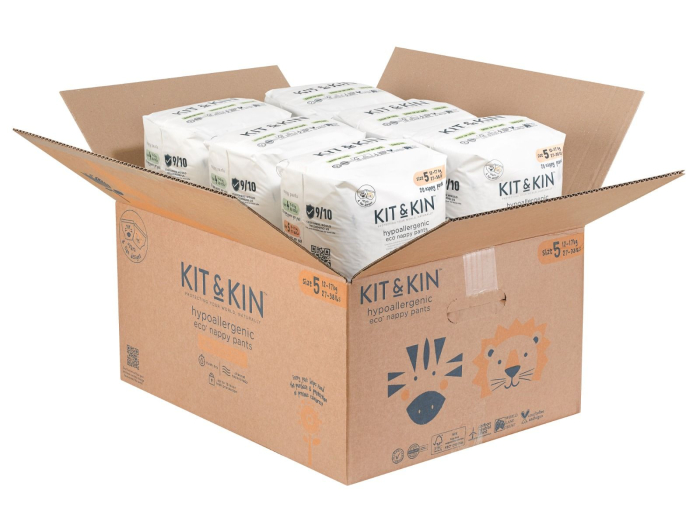 Scutece Hipoalergenice Eco Kit&Kin Chilotel Junior, Marimea 5, 12-17 kg, 120 buc [2]