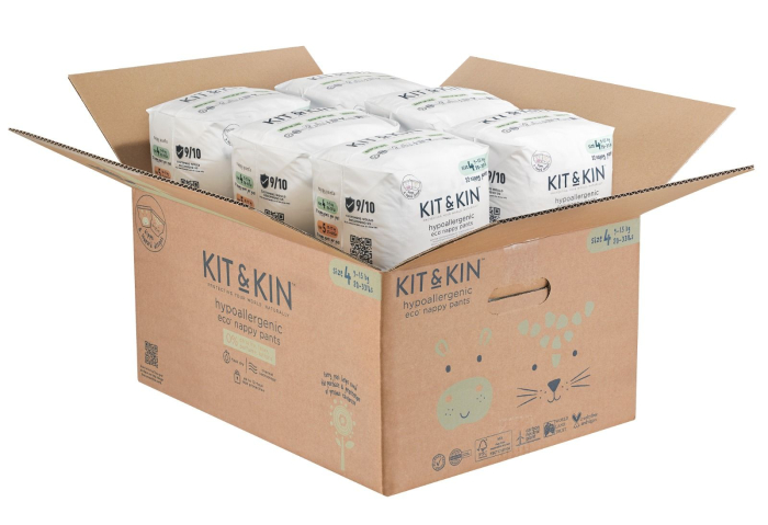 Scutece Hipoalergenice Eco Kit&Kin Chilotel Maxi, Marimea 4, 9-15 kg, 132 buc [2]