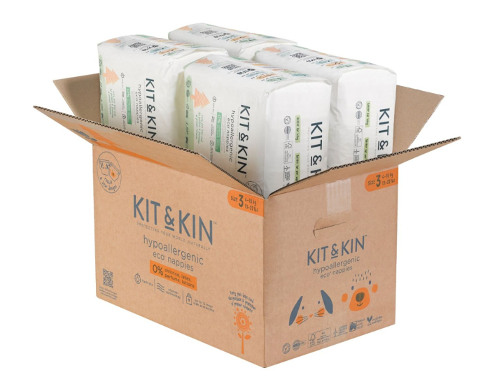 Scutece Hipoalergenice Eco Kit&Kin, Marimea 3, 6-10 kg , 128 buc [2]