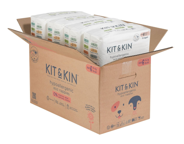 Scutece Hipoalergenice Eco Kit&Kin, Marimea 6, 14 kg+, 96 buc [2]