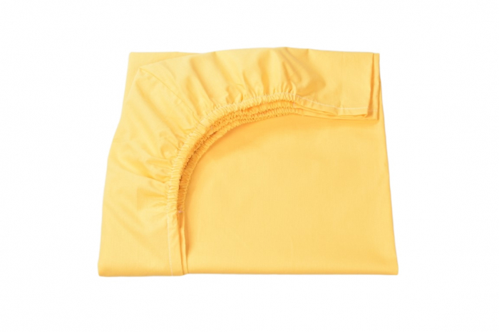 Set 2 cearsafuri patut 120x60 cm bumbac 100% crem galben [3]