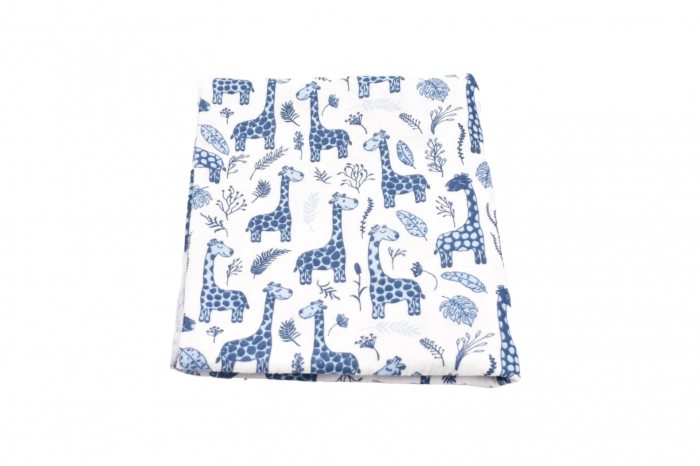 Set 2 museline bumbac model girafe 80x80 cm [2]