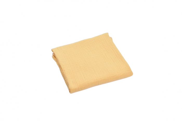 Set 2 museline bumbac organic galben si alb 80x80 cm [3]