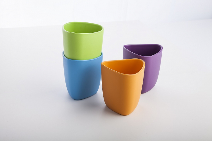 Set 2 pahare, eKoala, BIOplastic, Orange/Purple [3]