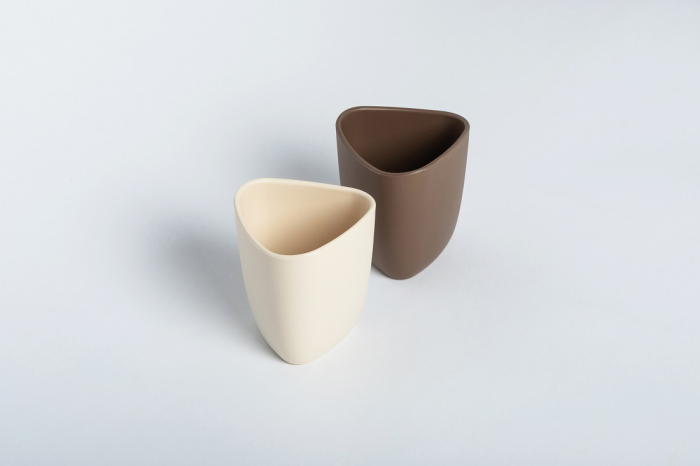 Set 2 pahare, eKoala, BIOplastic, White/Brown [2]