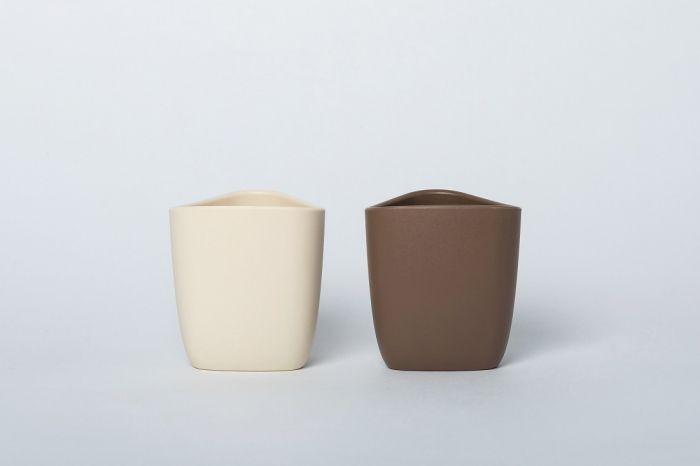 Set 2 pahare, eKoala, BIOplastic, White/Brown [4]