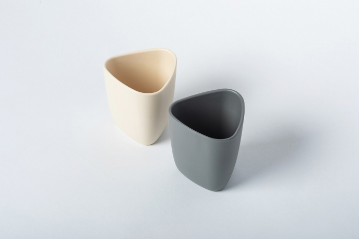 Set 2 pahare, eKoala, BIOplastic, White/Grey [3]
