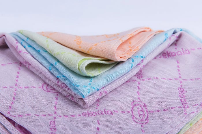 Set 2 Scutece Multifunctionale, 70x70 cm, Casmir vegetal, Orange & Purple [5]