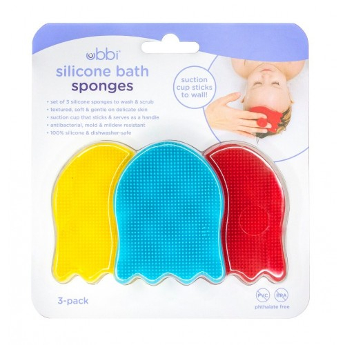 Set 3 bucati burete baie bebe din silicon Ubbi [4]