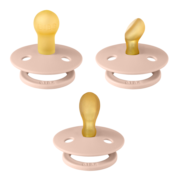 Set 3 suzete Colour Latex, tetina rotunda, simetrica & anatomica 0 luni + BLUSH [7]