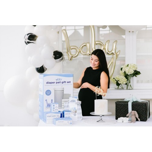 Set cadou- Cos pentru scutece bebelusi   si gentuta de schimbat [3]