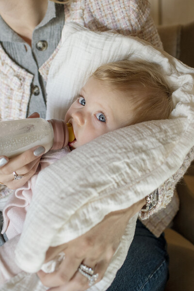 Set complet biberon din sticla anticolici, 110 ml, Blush [3]