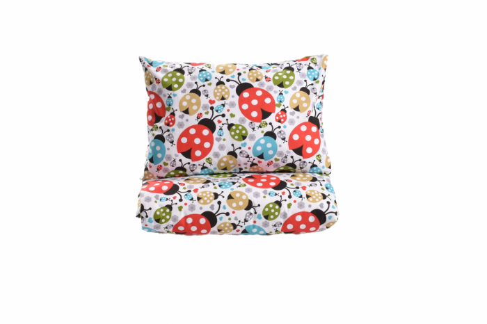 Set complet lenjerie si aparatori patut 120x60 cm model buburuze [2]