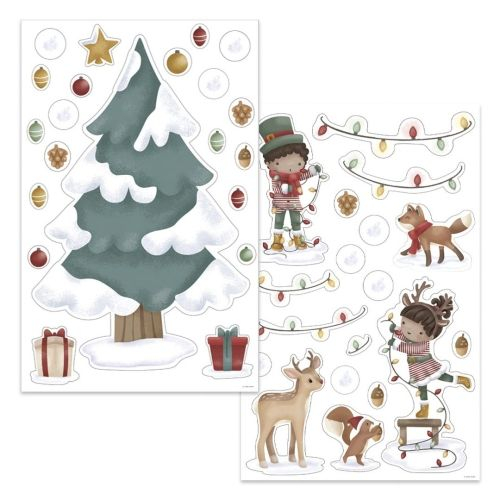 Set de autocolante pentru geam cu brad de Crăciun – Little Dutch [2]