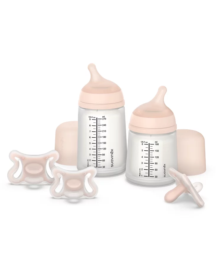 SET DE START Suavinex  Biberon 180 ML VARIABIL + SUZETĂ - de la 0 pana  la 2 luni M ZERO ZERO [4]