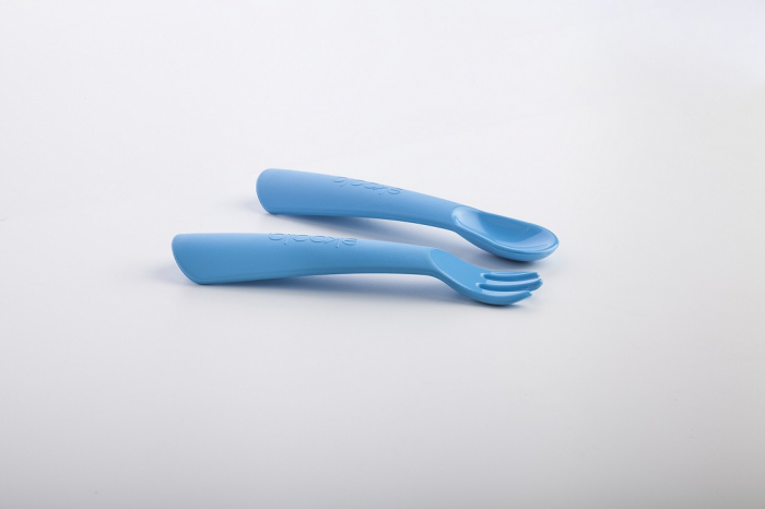 Set lingurita si furculita, eKoala, BIOplastic, Blue [4]