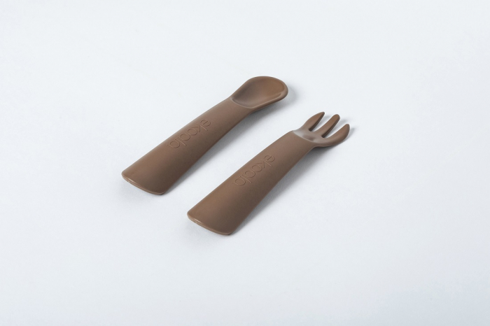 Set lingurita si furculita, eKoala, BIOplastic, Brown [4]