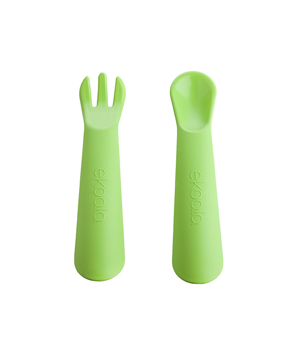 Set lingurita si furculita, eKoala, BIOplastic, Green [2]