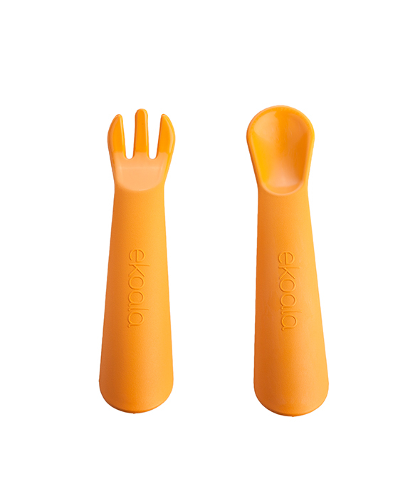 Set lingurita si furculita, eKoala, BIOplastic, Orange [2]
