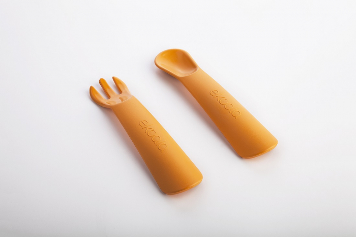 Set lingurita si furculita, eKoala, BIOplastic, Orange [3]