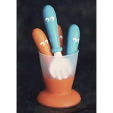  Set Lingurite si Furculite pentru bebelusi (4 bucati), Orange/Turquoise [2]