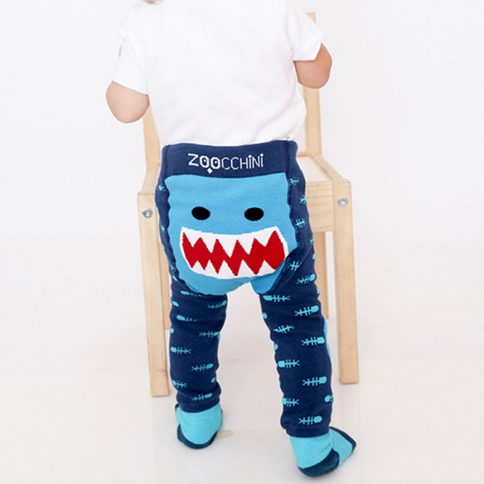 Set pantaloni si soseste antiderapante, Zoocchini, 12-18 Luni â€“ Shark [2]
