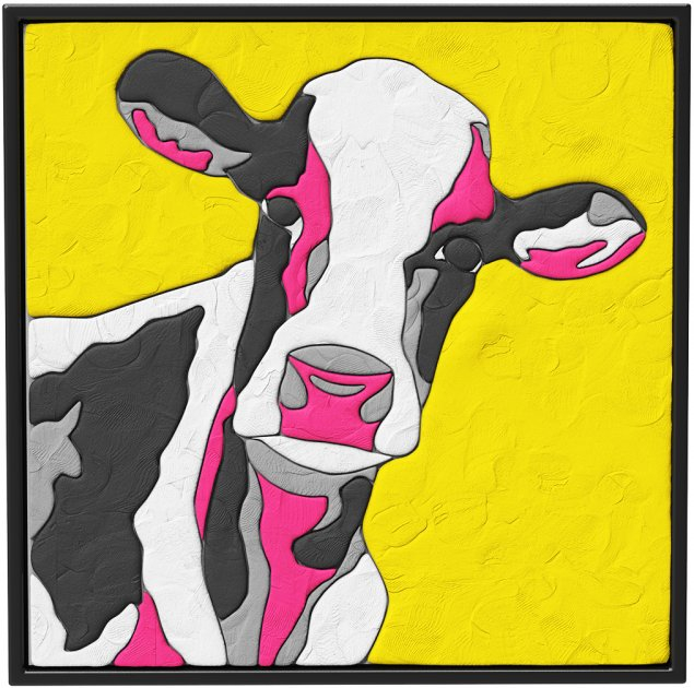 Set pictura 3D cu argila usoara, 30*30cm - COW [3]