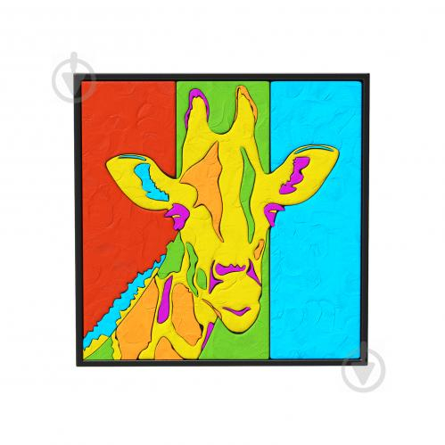 Set pictura 3D cu argila usoara, 30*30cm - GIRAFFE [2]
