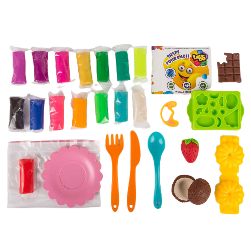 Set plastilina 100% ECO, Lovin'Do - 15 culori, 375gr si accesorii de modelaj - Cofetaria [4]