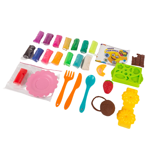 Set plastilina 100% ECO, Lovin'Do - 15 culori, 375gr si accesorii de modelaj - Cofetaria [3]