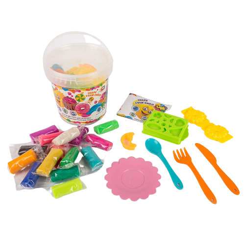 Set plastilina 100% ECO, Lovin'Do - 15 culori, 375gr si accesorii de modelaj - Cofetaria [2]