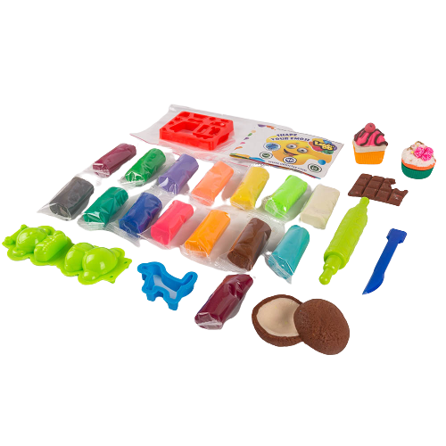Set plastilina 100% ECO, Lovin'Do - 15 culori, 375gr si accesorii de modelaj - Model 1 [3]