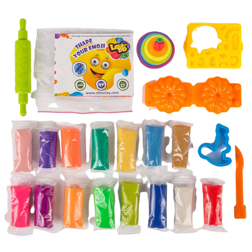 Set plastilina 100% ECO, Lovin'Do - 15 culori, 375gr si accesorii de modelaj - Model 2 [4]
