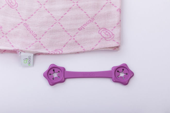 Set Swaddle si suport de prindere baveta, eKoala, Purple [2]