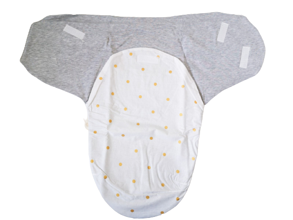 Sistem de infasare Baby swaddle Golden Dot Bumbac Alb, 72x60 cm [3]