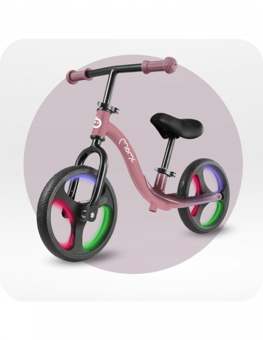 Skip to the beginning of the images gallery Bicicleta fara pedale cu roti led , Momi Isoka - Pink [6]