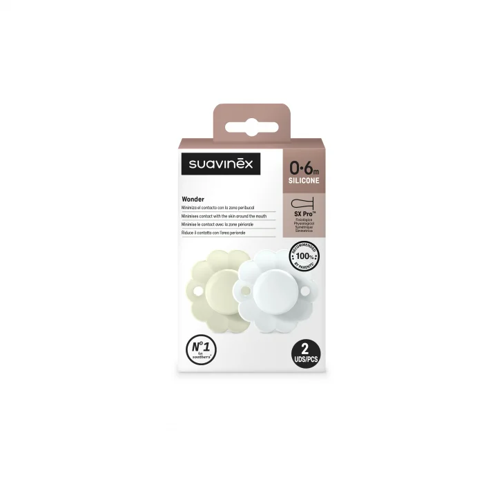 SET  Suavinex 2 SUZETE FIZIOLOGICE SX PRO de la 0  la 6 luni  WONDER WHITECAP GRAY | CORK [2]
