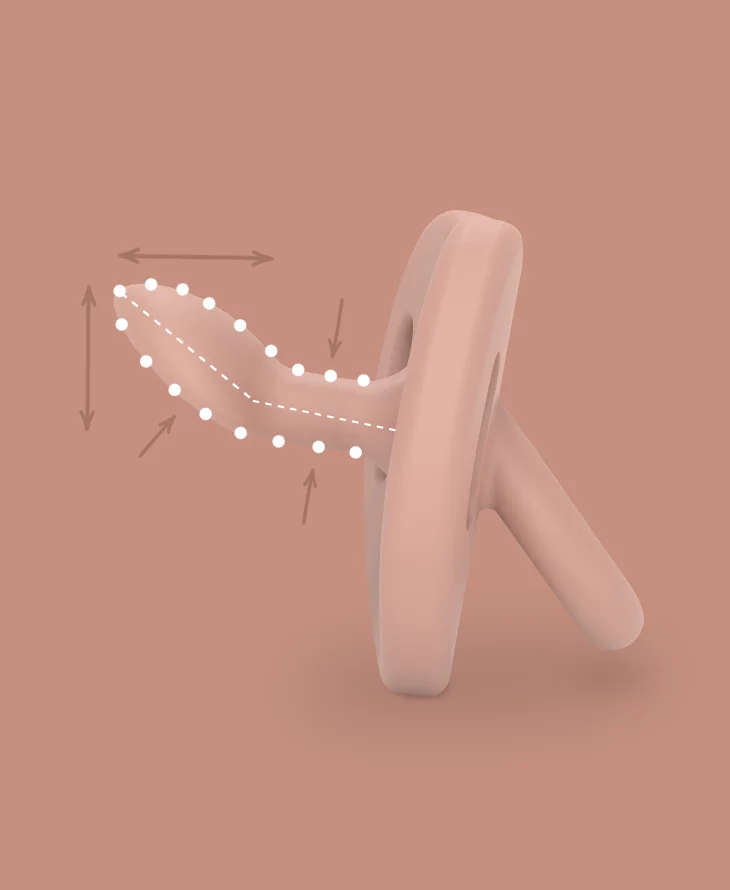 Suzetă  anatomică  Suavinex 100% din silicon SX Pro | 6-18 luni | culoarea pielii | Colour Essence [2]