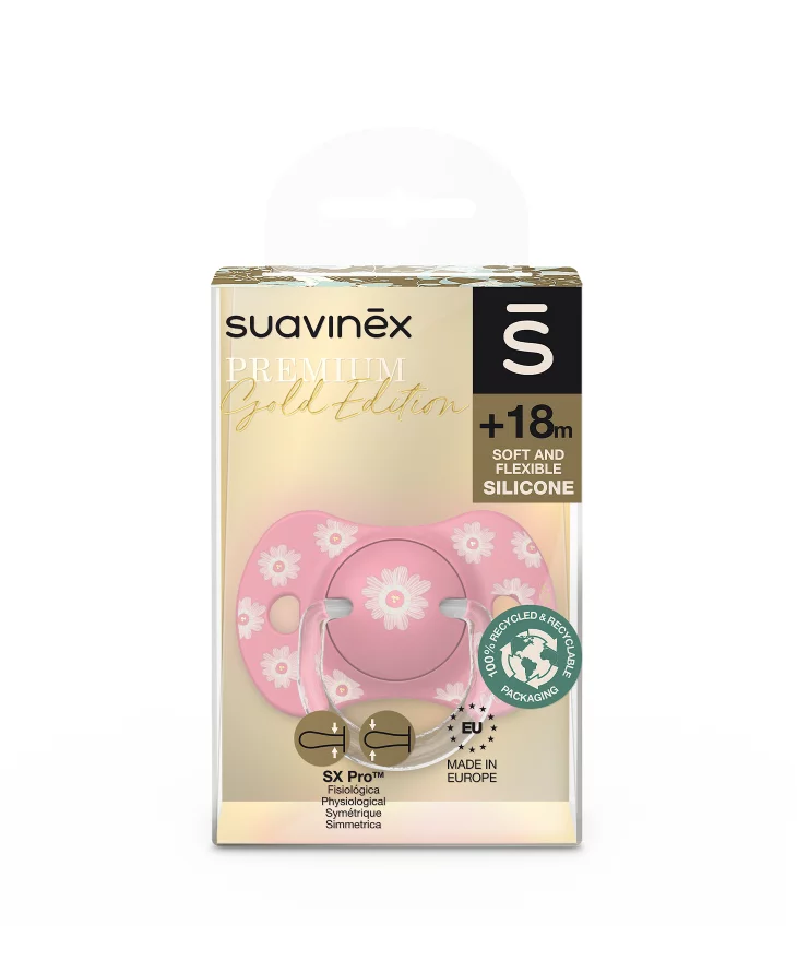 SUZETĂ  Suavinex FIZIOLOGICĂ SX PRO DIN SILICON 18 +LUNI ROZ GOLD PREMIUM [4]
